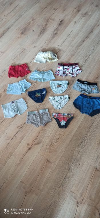 Lot de 13 slips boxers 3 ans