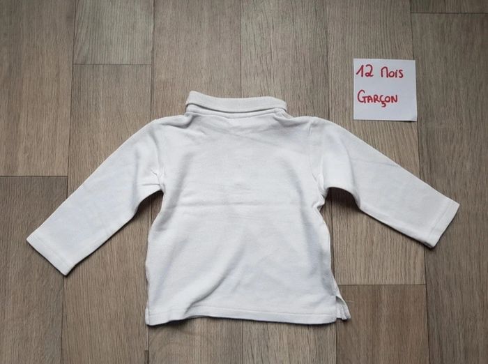 Polo blanc 12 mois Garçon - photo numéro 2