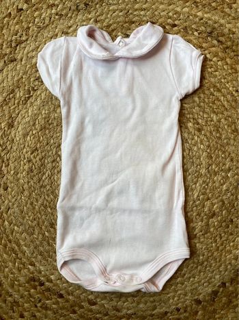 Body petit bateau fille avec col, 6 mois