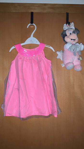 Robe rose fluo marque tex taille 9 mois