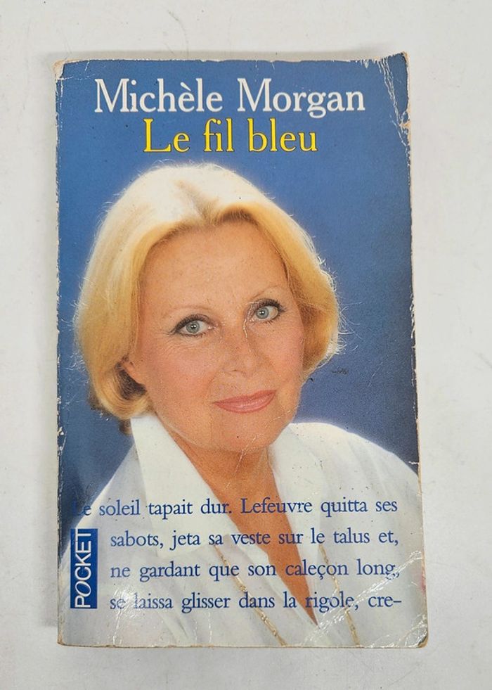 "Le fil bleu", de Michèle Morgan.
Pocket.
384 pages.
ISBN : 2.266.06422.3