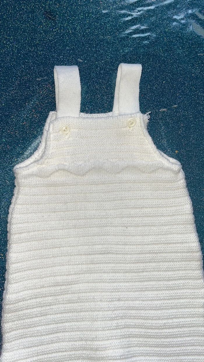 Salopette blanche côtelée - photo numéro 3