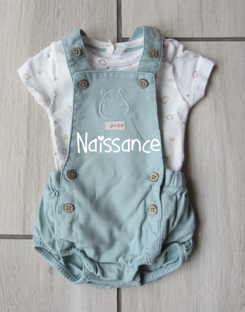 Ensemble bodie et barboteuse naissance