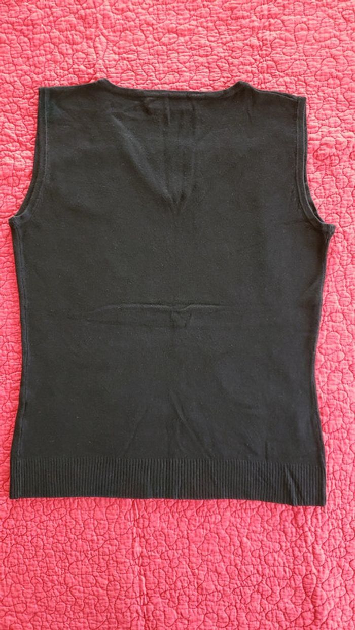 Pull sans manche noir en taille 1 - photo numéro 3