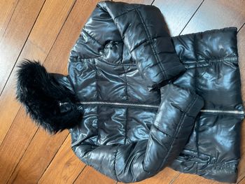 manteau à capuche noir 12 ans gemo tbe
