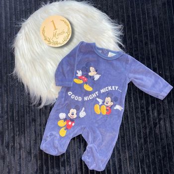 Pyjama en velours taille 1 mois Mickey