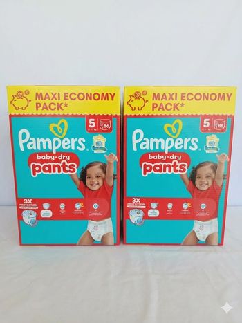 2 Cartons Pampers Pants T5 11-17kgs 172 Couches
