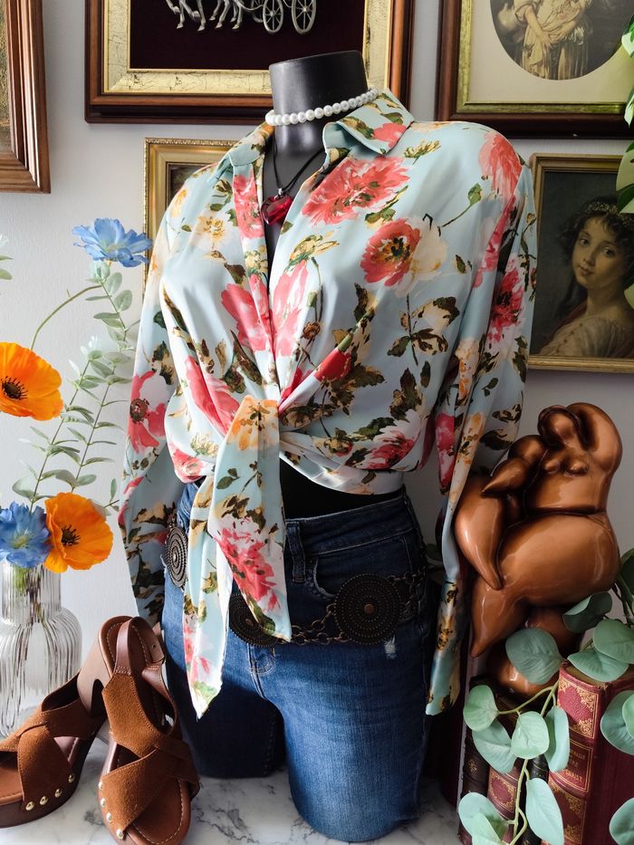Blouse vintage femme Zara romantique lolita S L