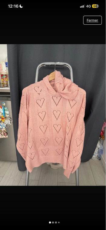 Pull fin motifs cœurs