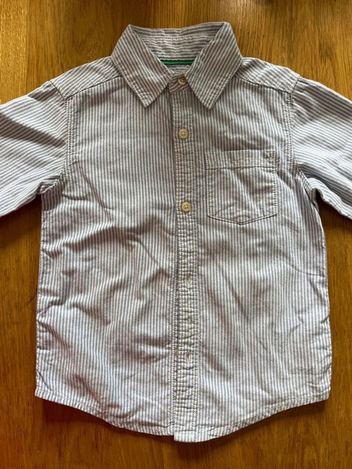 Chemise blanche et bleue à rayures 3 ans - photo numéro 6