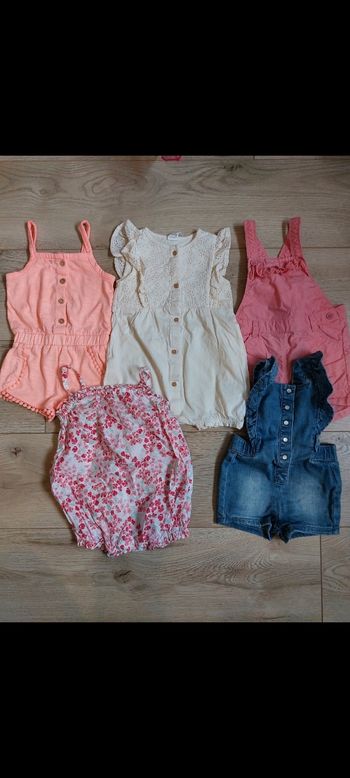 Combi short bébé fille 9 mois
