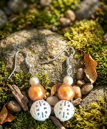 Boucles d’oreilles " Orientale Mandarine"