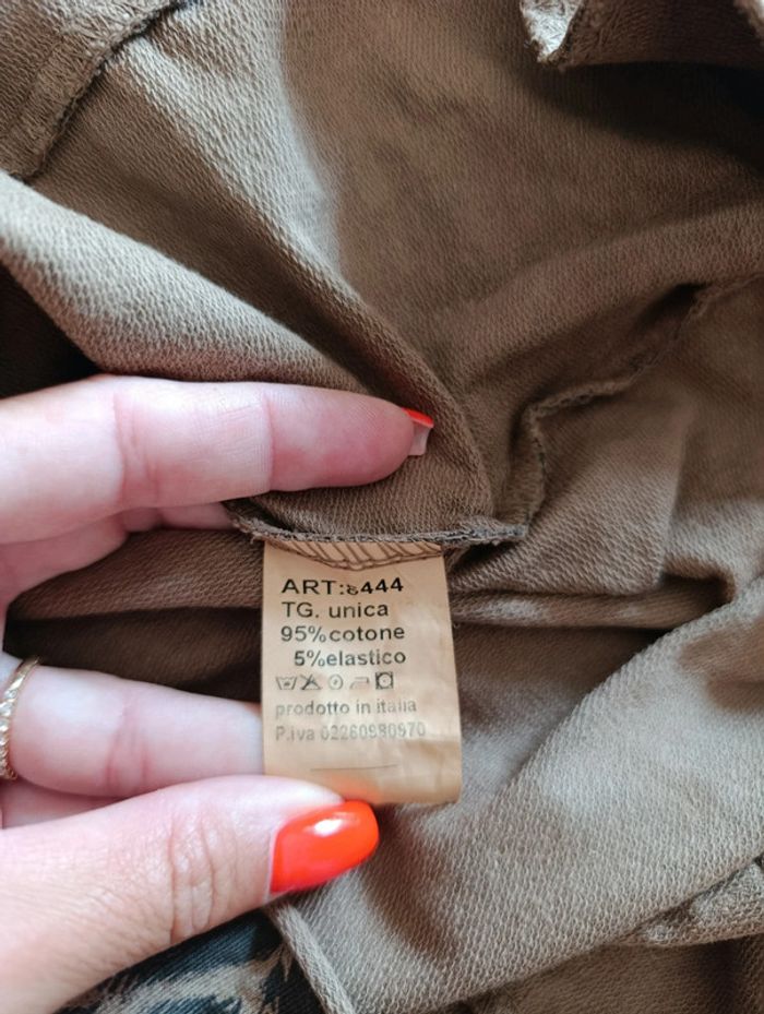 Robe léopard Izzy made in Italy taille unique manches 3/4 coton et élasthanne - photo numéro 8