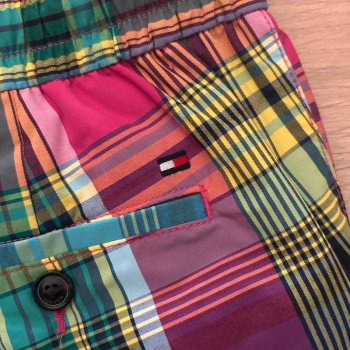 Short de bain Tommy Hilfiger Sportsman - Carreaux Multicolores - Taille XS - NEUF - photo numéro 4