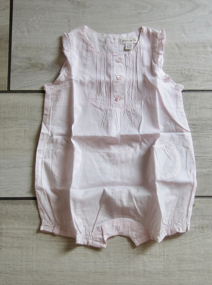 Barboteuse rose pastel 6 mois