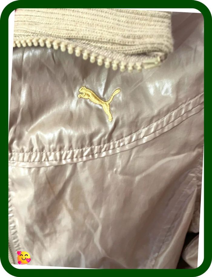Veste Puma rétro – Femme – Taille M – Beige - photo numéro 2