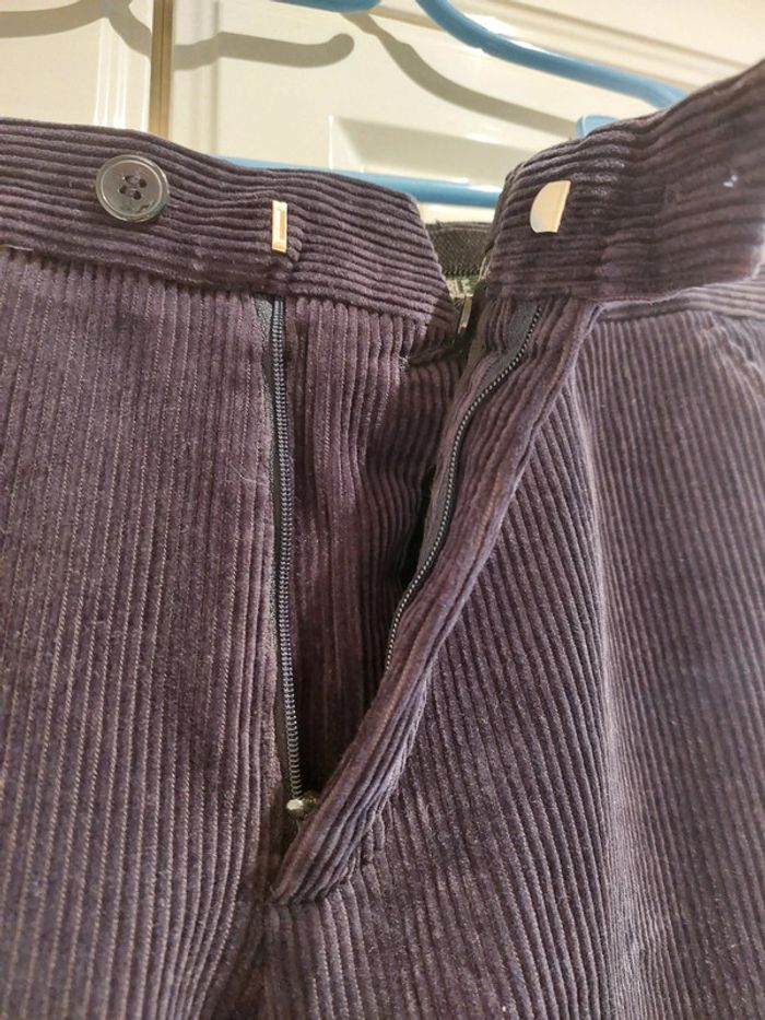 Chinos velours bleu - photo numéro 4