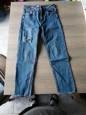 Jean straight cropped taille 34