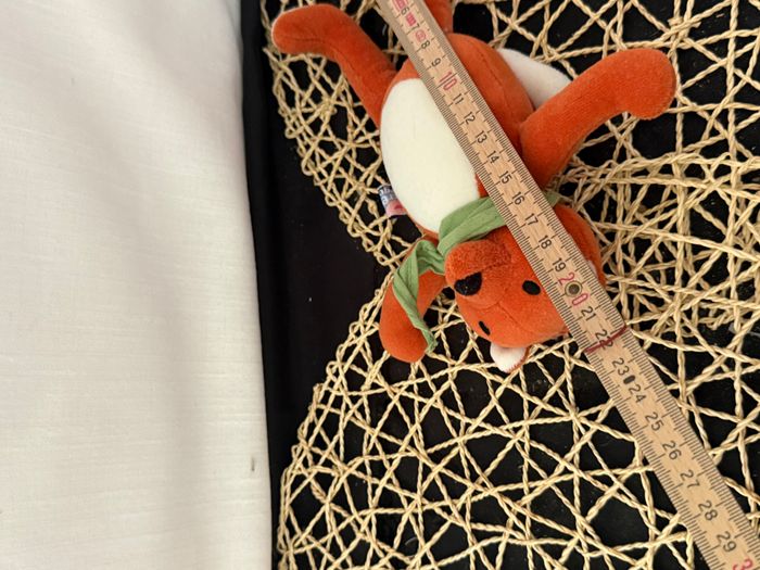 SUCRE D'ORGE DOUDOU RENARD ORANGE HOCHET FOULARD VERT - photo numéro 5