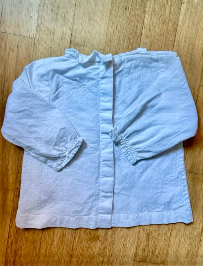 🌸 Magnifique Chemise/Blouse DPAM - 6 Mois - Coton Brodé & Col Volanté 🌸 - photo numéro 2