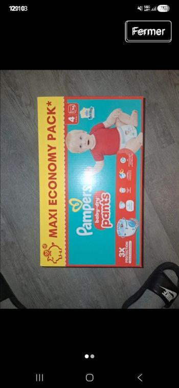 Paquet de couches pampers taille 4 pants neuf
