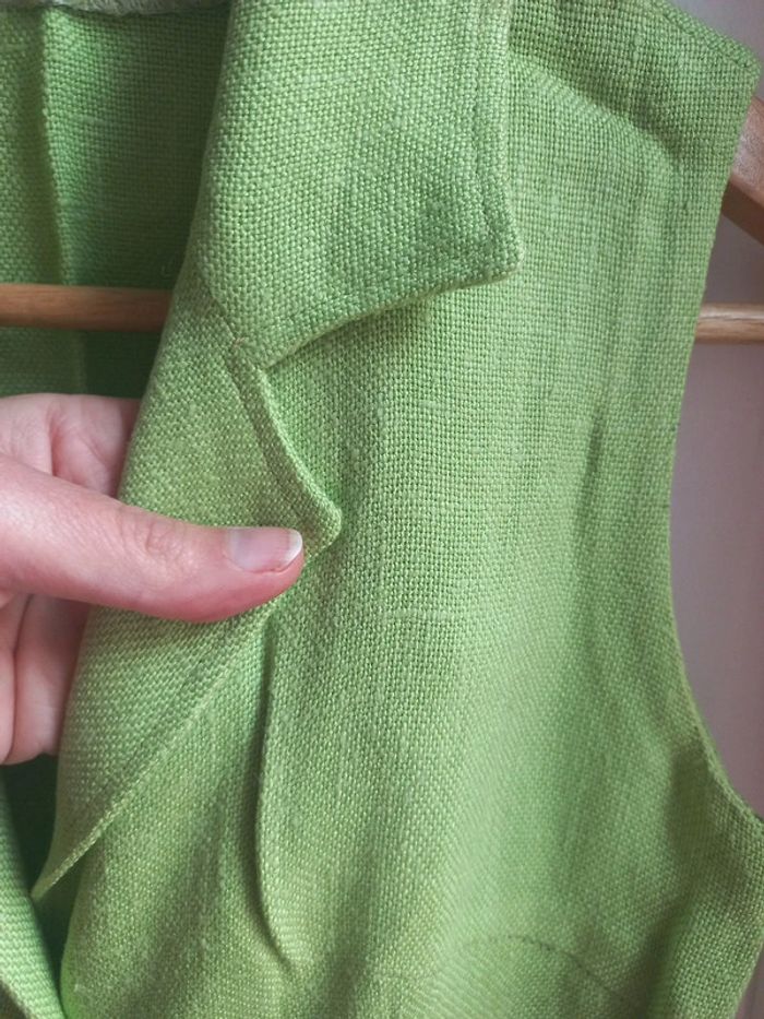 Magnifique tailleur fait main en lin, classe et sexy Taille 36 a 38 - photo numéro 5