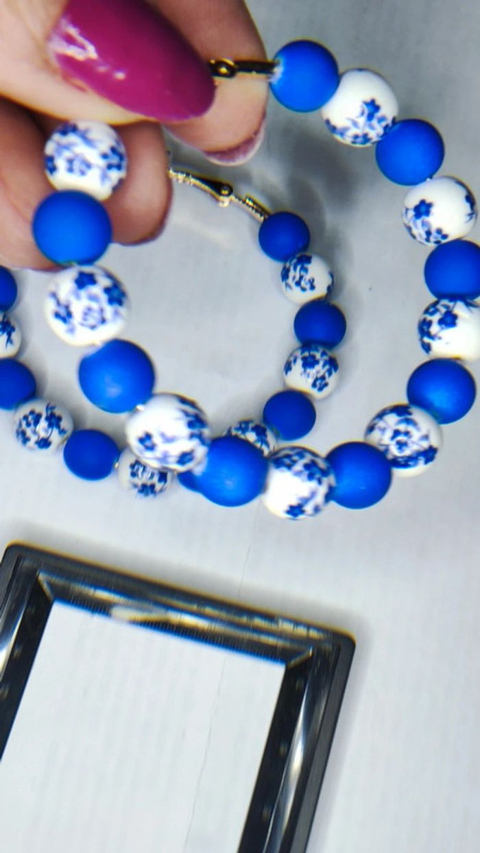 Créoles en céramique - photo numéro 4