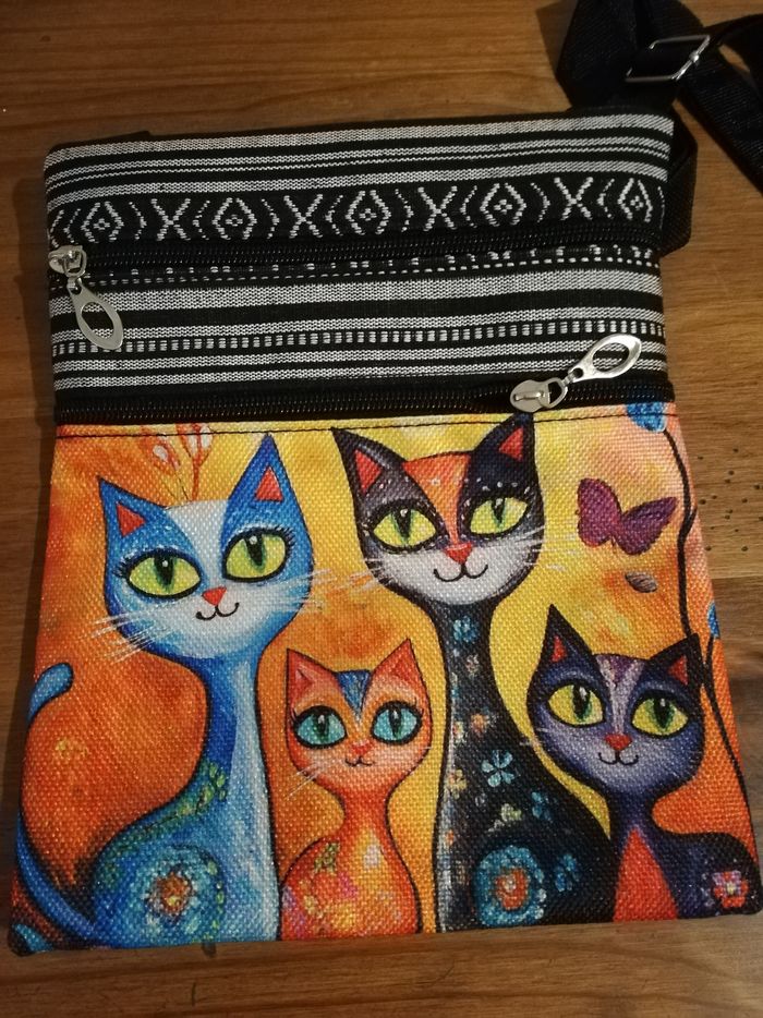 Sac a main sacoche motifs chats