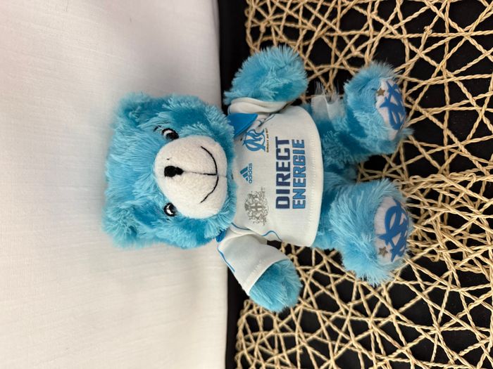 Peluche ours bleu Football OM DROIT AU BUT - photo numéro 2