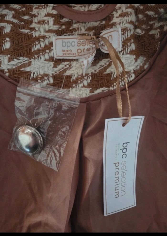 Manteau long marron/beige - Bon prix - Taille XL - Neuf avec étiquette - photo numéro 4