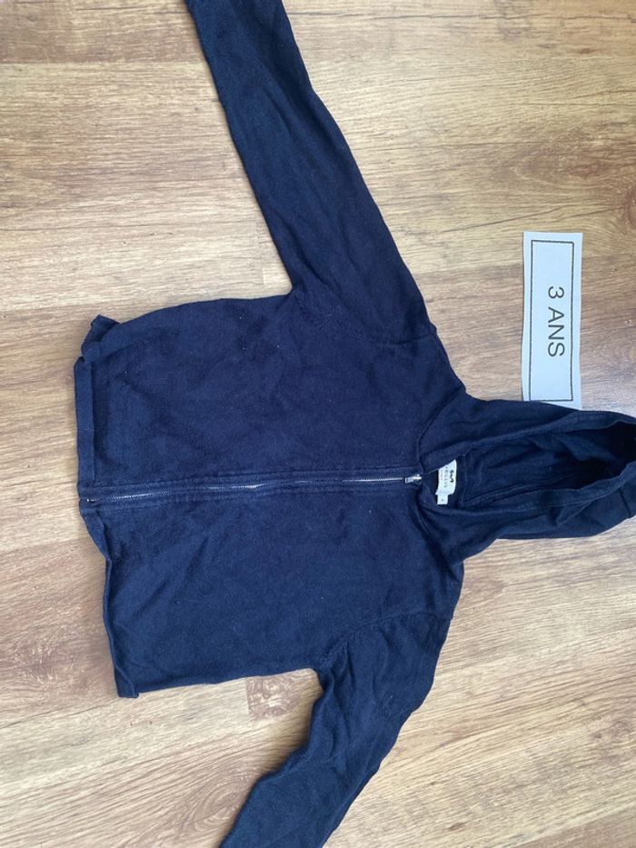 Gilet zipe bleu marine cyrillus - photo numéro 3