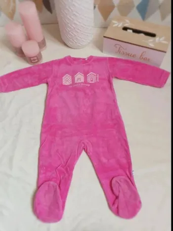 Grenouillère en velours fushia Absorba fille 18 mois
