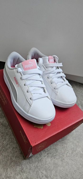 Baskets Puma enfant blanches et roses – Neuves – Pointure 31