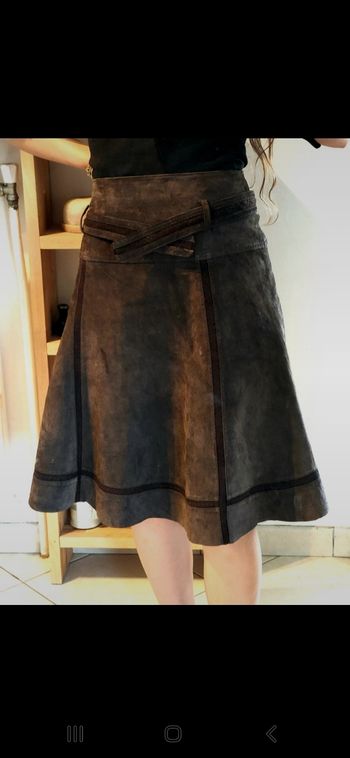Jupe en cuir vintage