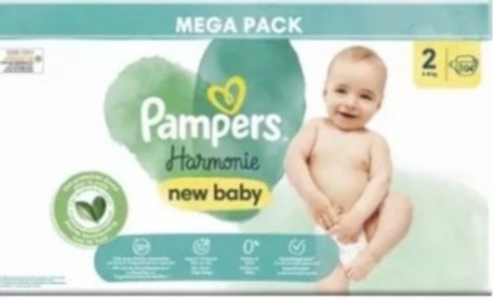 104 Couches Pampers Harmonie Taille de 2