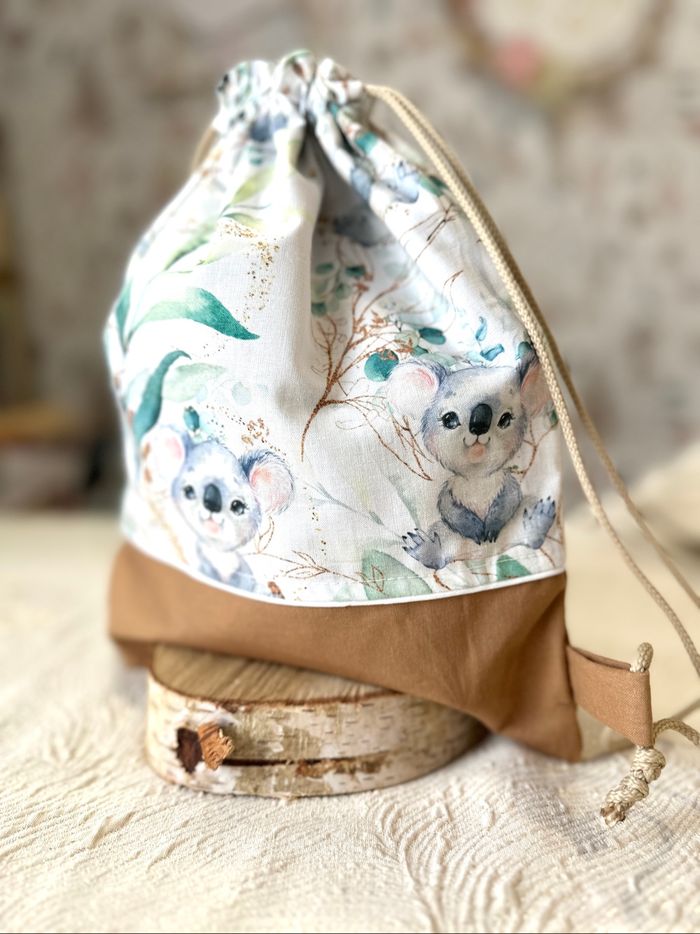 Sac à dos koala pochon marron - photo numéro 2
