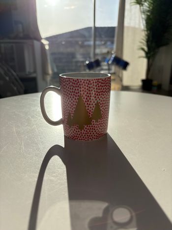 Mug de Noël rouge & doré