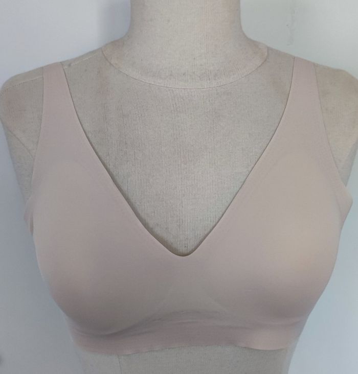 Soutien-gorge sans armature en V pour femme taille XL couleur beige - photo numéro 5
