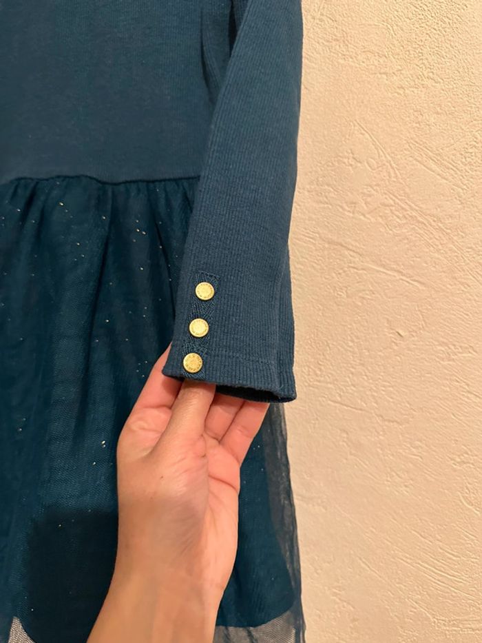 Robe ballerine bleue manches longues fille 5 ans Okaïdi - photo numéro 7