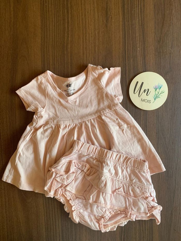 Ensemble robe et cache couche H&M rose