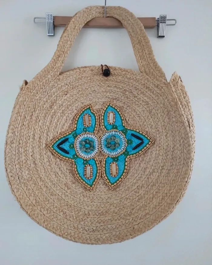 Sac rond en raphia de Madagascar