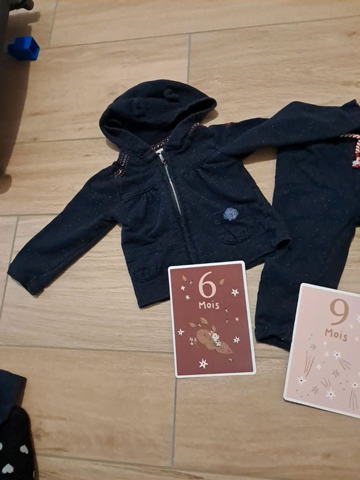 Ensemble veste et pantalon 3 pommes 6/9 mois - photo numéro 3