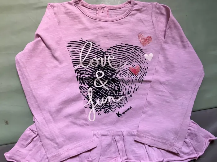 Lot de 4 t-shirts ML en coton 24mois (86cm) - photo numéro 4