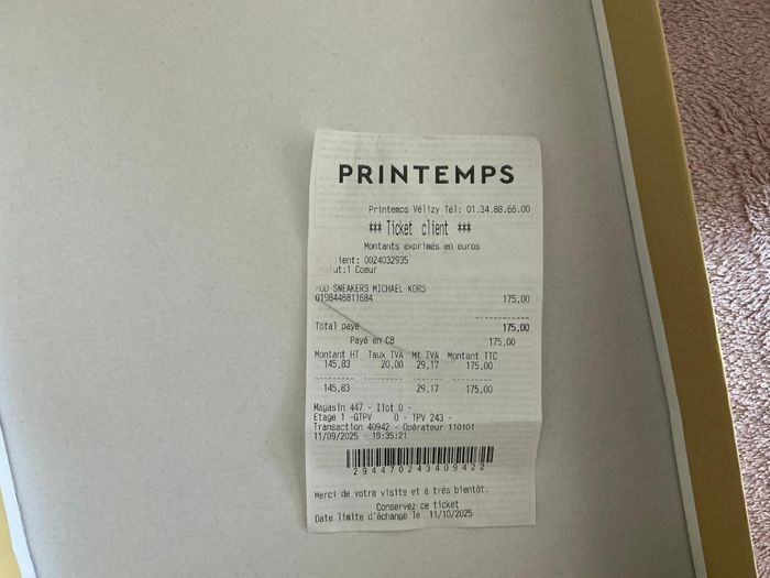 Michael Kors Dottie cuir blanc/beige/or – Taille 40 – Comme neuve - photo numéro 5