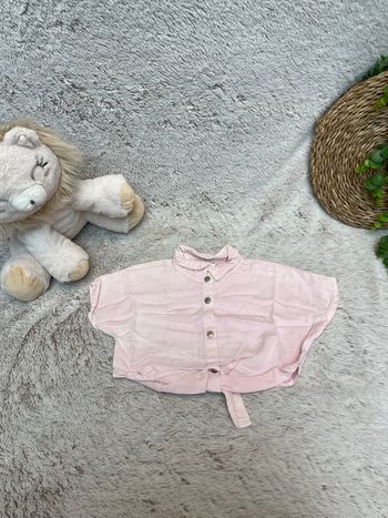 Chemise crop top rose - Zara 