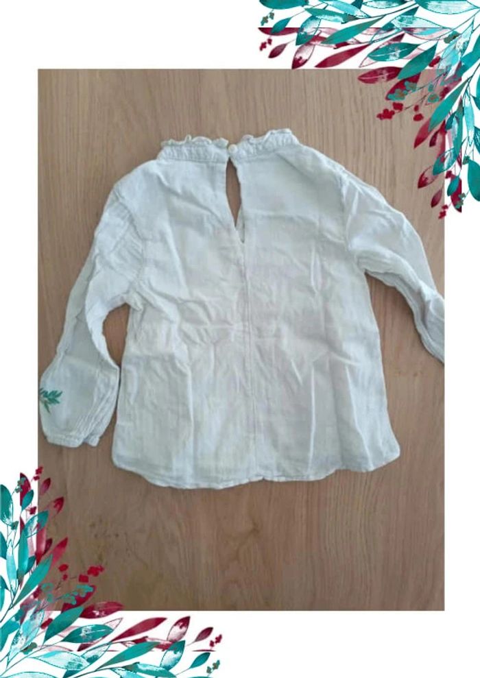 Tunique blouse fille à broderies 4 ans - photo numéro 5