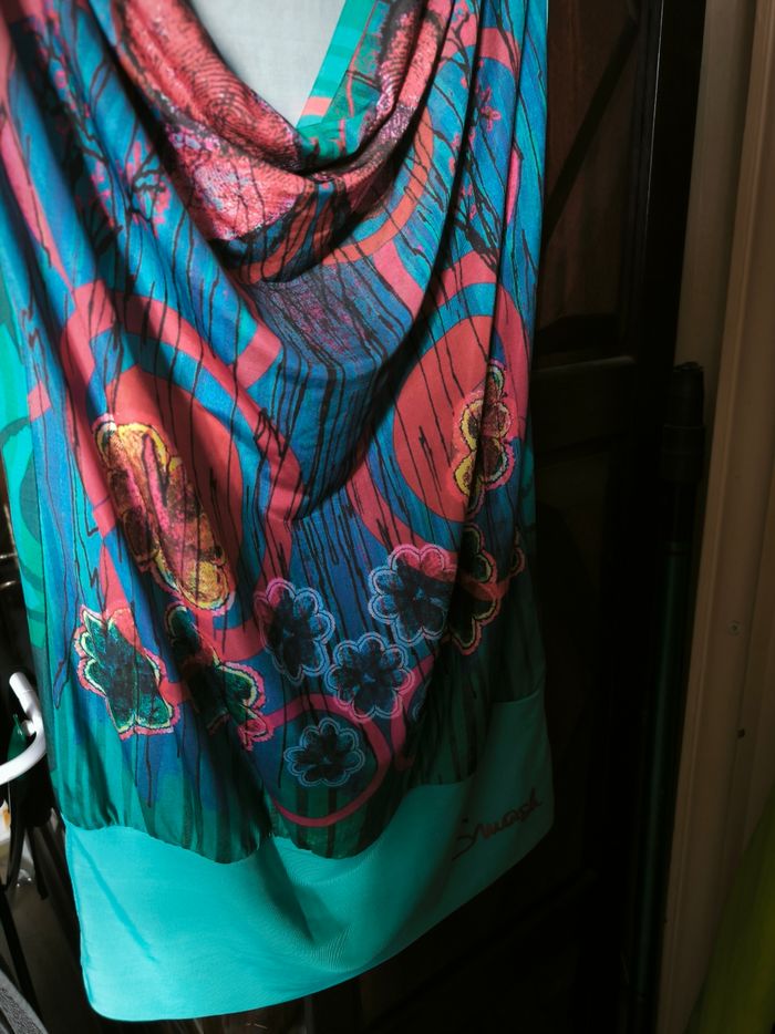 Tunique sans manches décolleté multicolore - photo numéro 5