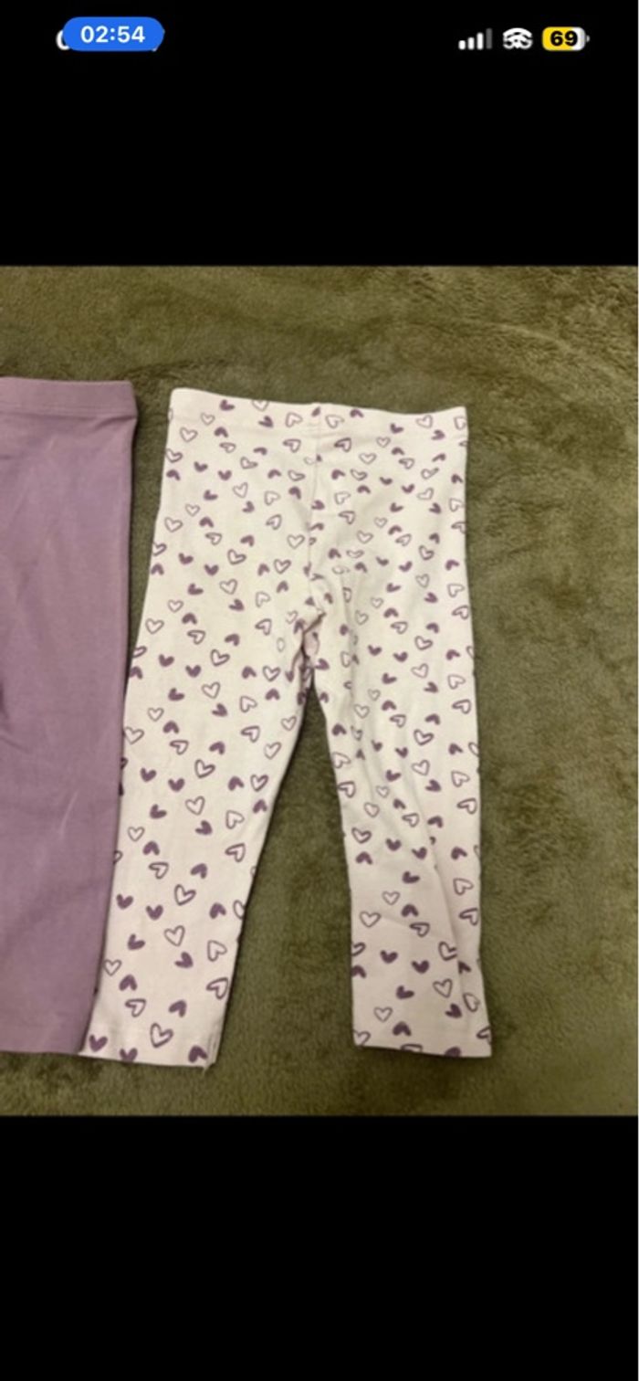 Deux legging 9-12 mois - photo numéro 3