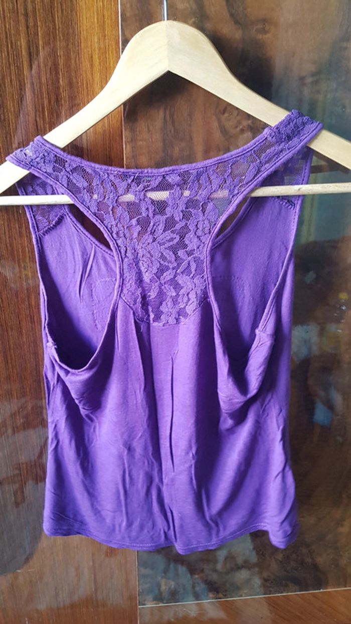 Débardeur violet avec paillettes - photo numéro 3
