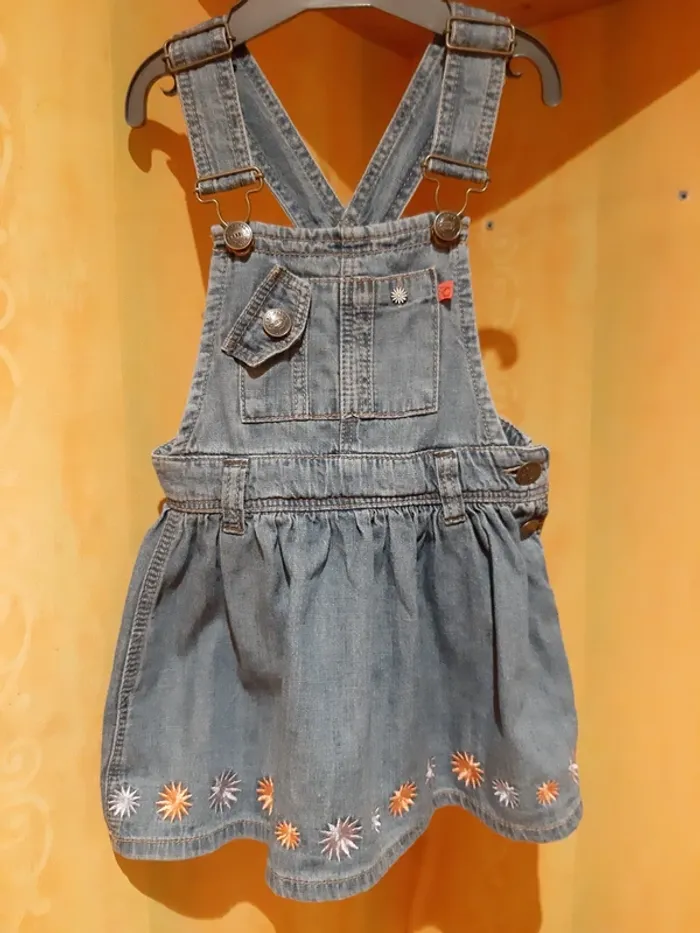 Robe salopette en jean Creeks 4 ans